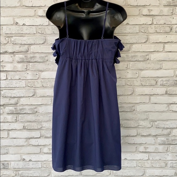 🤍 Navy Tulip Ruffle Spaghetti Strap Dress 🤍 - Picture 3 of 5